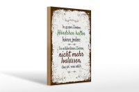 Holzschild Spruch In guten Zeiten Händchen halten 20x30cm