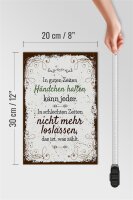 Holzschild Spruch In guten Zeiten Händchen halten 20x30cm