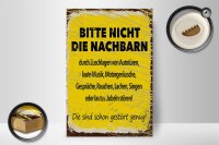 Holzschild Spruch lustig Bitte nicht Nachbarn stören 20x30cm