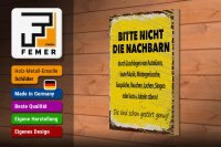 Holzschild Spruch lustig Bitte nicht Nachbarn stören 20x30cm
