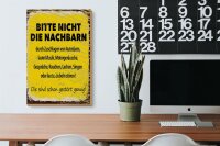 Holzschild Spruch lustig Bitte nicht Nachbarn stören 20x30cm