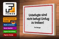 Holzschild Spruch Unbefugte sind nicht befugt Unfug 30x20cm