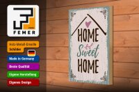 Holzschild Spruch Home sweet home 20x30cm