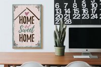 Holzschild Spruch Home sweet home 20x30cm