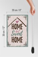 Holzschild Spruch Home sweet home 20x30cm