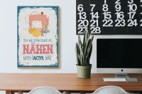 Holzschild Spruch NÄHEN habe schon genäht als 20x30cm