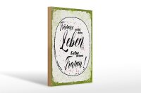 Holzschild Spruch träume nicht dein Leben lebe Traum 20x30cm