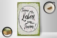 Holzschild Spruch träume nicht dein Leben lebe Traum 20x30cm