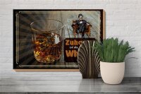 Holzschild Spruch Zuhause ist da wo mein Whisky 30x20cm