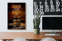 Holzschild Spruch Zuhause ist da wo mein Whisky 20x30cm