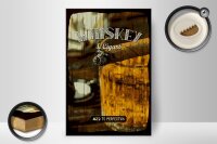 Holzschild Spruch Whiskey & Cigars aced to perfection 20x30cm