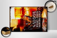 Holzschild Spruch Saloon Whisky Poker Zigarre Girls 20x30cm