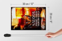 Holzschild Spruch Saloon Whisky Poker Zigarre Girls 20x30cm