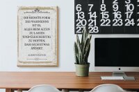 Holzschild Spruch Einstein reinste Form Wahnsinns 20x30cm