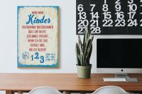Holzschild Spruch Kinder wenn ich bis drei zähle 20x30cm