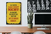 Holzschild Spruch alle sagten das geht nicht da kam 20x30cm