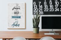 Holzschild Spruch Sohn meine Welt wird besser 20x30cm
