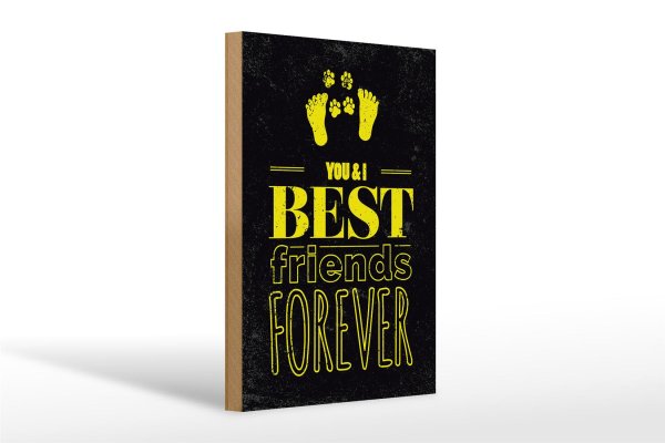 Holzschild Spruch Freunde You I best friends forever 20x30cm