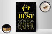 Holzschild Spruch Freunde You I best friends forever 20x30cm