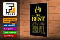 Holzschild Spruch Freunde You I best friends forever 20x30cm
