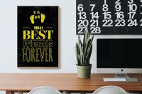 Holzschild Spruch Freunde You I best friends forever 20x30cm