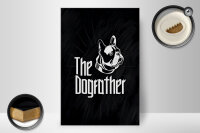 Holzschild Tiere Hund Dog The Dogfather 20x30cm Geschenk