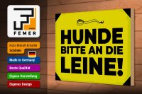 Holzschild Hundeschild Hunde bitte an die Leine 30x20cm