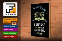 Holzschild Spruch Zuhause ist wo mein Wohnmobil 20x30cm