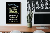 Holzschild Spruch Zuhause ist wo mein Wohnmobil 20x30cm