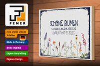 Holzschild Spruch schöne Blumen wachsen langsam 30x20cm