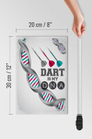 Holzschild Spruch 20x30cm Dart is my DNA Schild