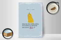 Holzschild Spruch kein Ersatz für eine Katze 20x30cm