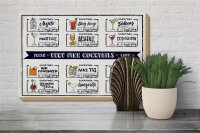 Holzschild Fresh Cocktails Mojito Maragrita 30x20cm