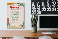 Holzschild Spruch Grandma´s Babysitting services 20x30cm