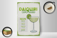 Holzschild Rezept Daiquiri Cocktail Recipe 20x30cm Geschenk