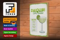 Holzschild Rezept Daiquiri Cocktail Recipe 20x30cm Geschenk