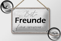 Blechschild Spruch 18x12cm beste Freunde für immer