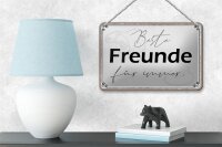 Blechschild Spruch 18x12cm beste Freunde für immer