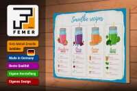 Holzschild Rezept Smoothie Recipe Berry Orange 30x20cm
