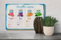 Holzschild Rezept Smoothie Recipe Berry Orange 30x20cm