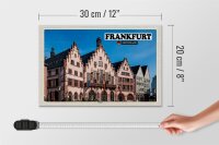 Holzschild Städte Frankfurt Römer Architektur 30x20cm