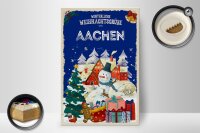 Holzschild Weihnachtsgrüße AACHEN Geschenk Fest 20x30cm