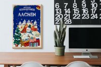 Holzschild Weihnachtsgrüße AACHEN Geschenk Fest 20x30cm