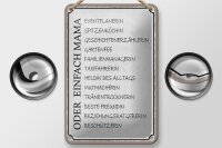Blechschild Spruch 12x18cm Mama Familienmanagerin Freundin