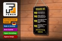 Blechschild Spruch 12x18cm Zuhause ist wo Leben und Liebe