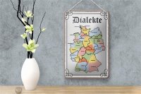 Blechschild Spruch 12x18cm Dialekte Karte Bundesländer
