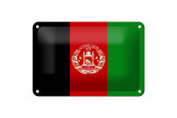 Blechschild Flagge Afghanistans 18x12cm Flag of Afghanistan