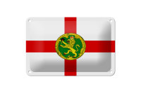 Blechschild Flagge Alderneys 18x12cm Flag of Alderney