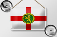 Blechschild Flagge Alderneys 18x12cm Flag of Alderney