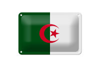Blechschild Flagge Algerien 18x12cm Flag of Algeria